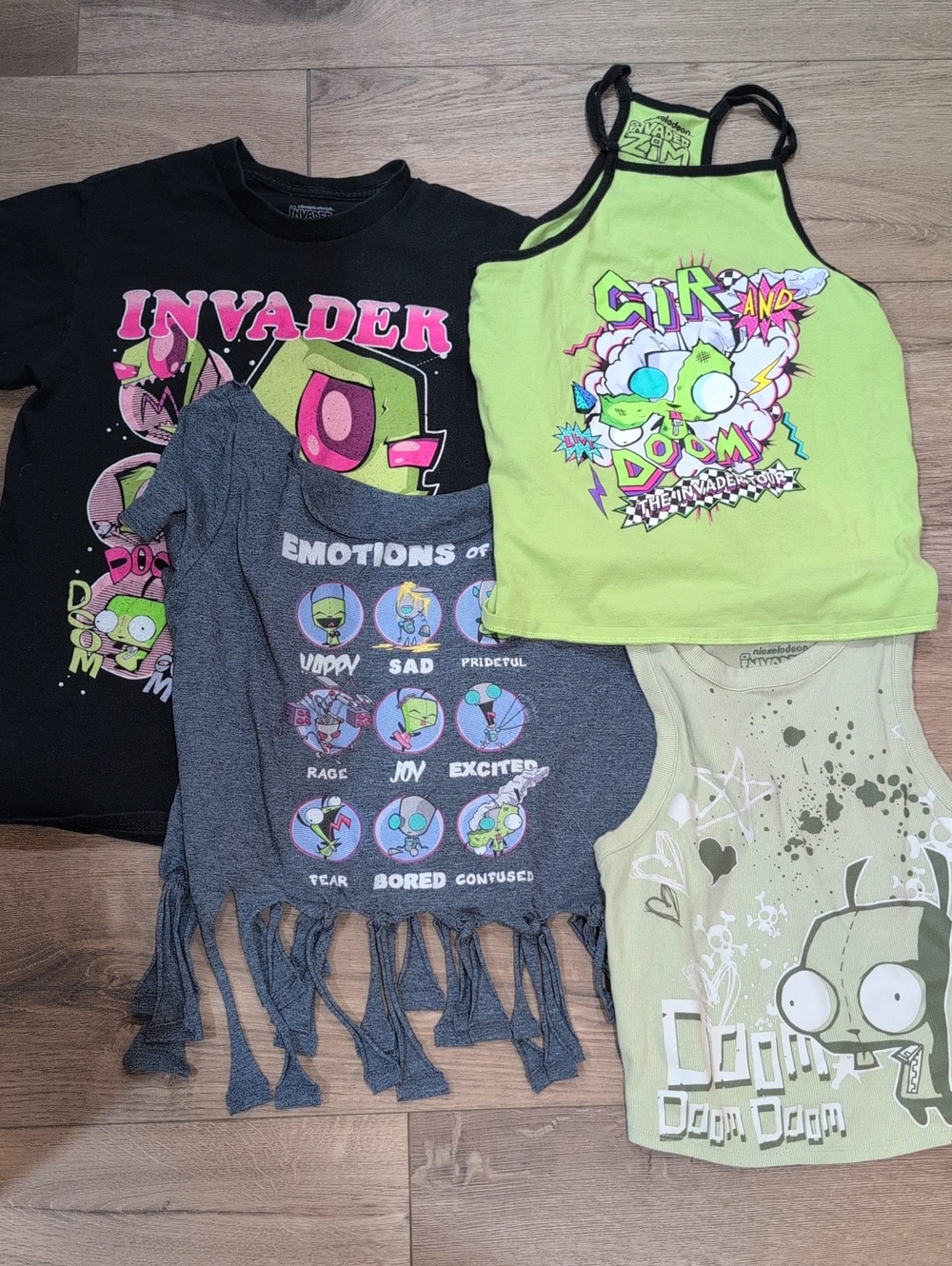 4 Pack Invader Zim Graphic Tops